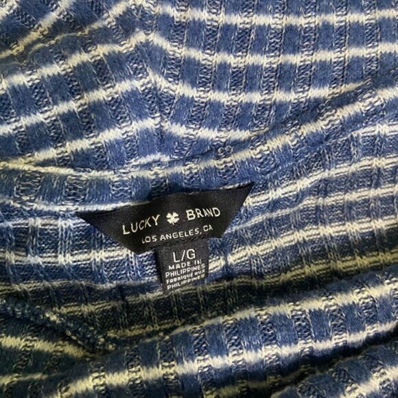 Lucky Brand Bonne Chance Ribbed Cowl Neck Pullover Sweater Large - Picture 8 of 8